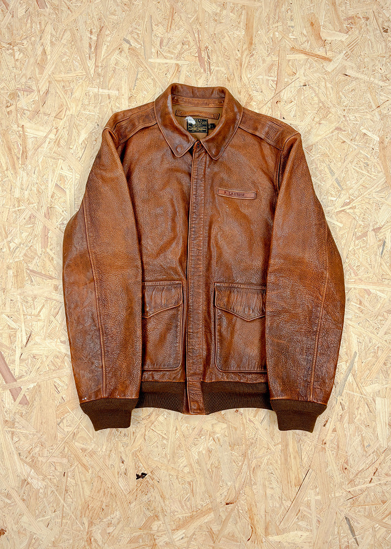 Vintage Ralph Lauren Lederjacke L