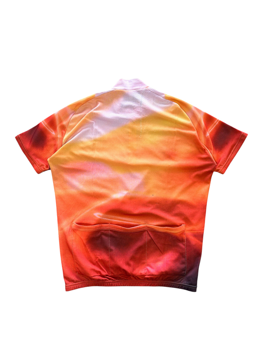 Vintage Fahrradtrikot Orange/Rot XL