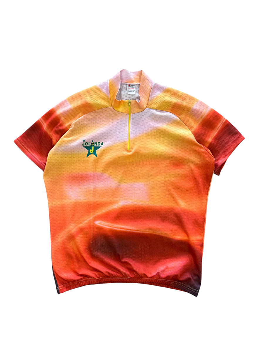 Vintage Fahrradtrikot Orange/Rot XL