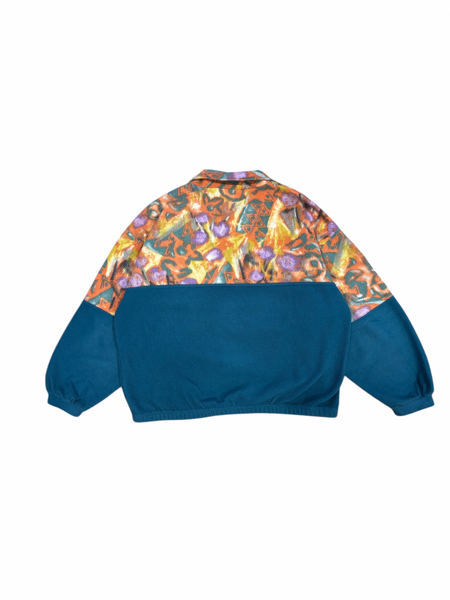 Vintage Fleece Grün/Orange L