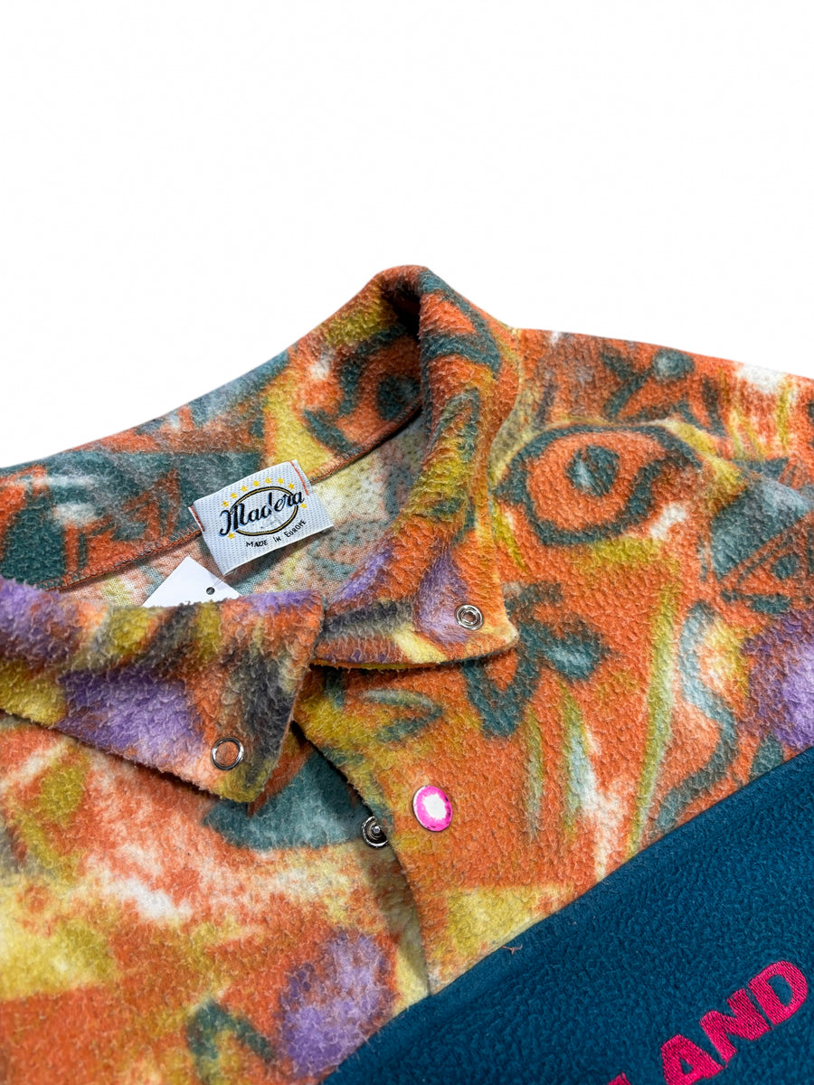Vintage Fleece Grün/Orange L