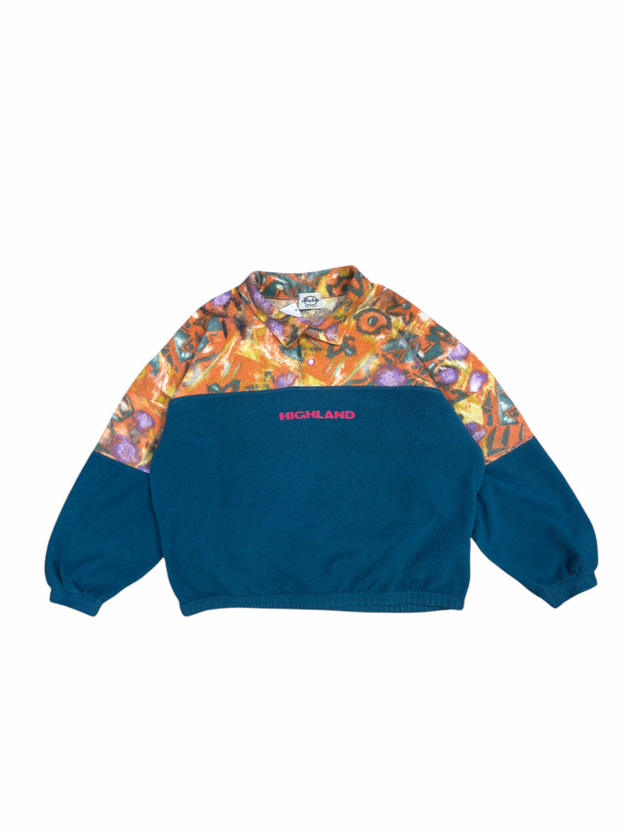 Vintage Fleece Grün/Orange L