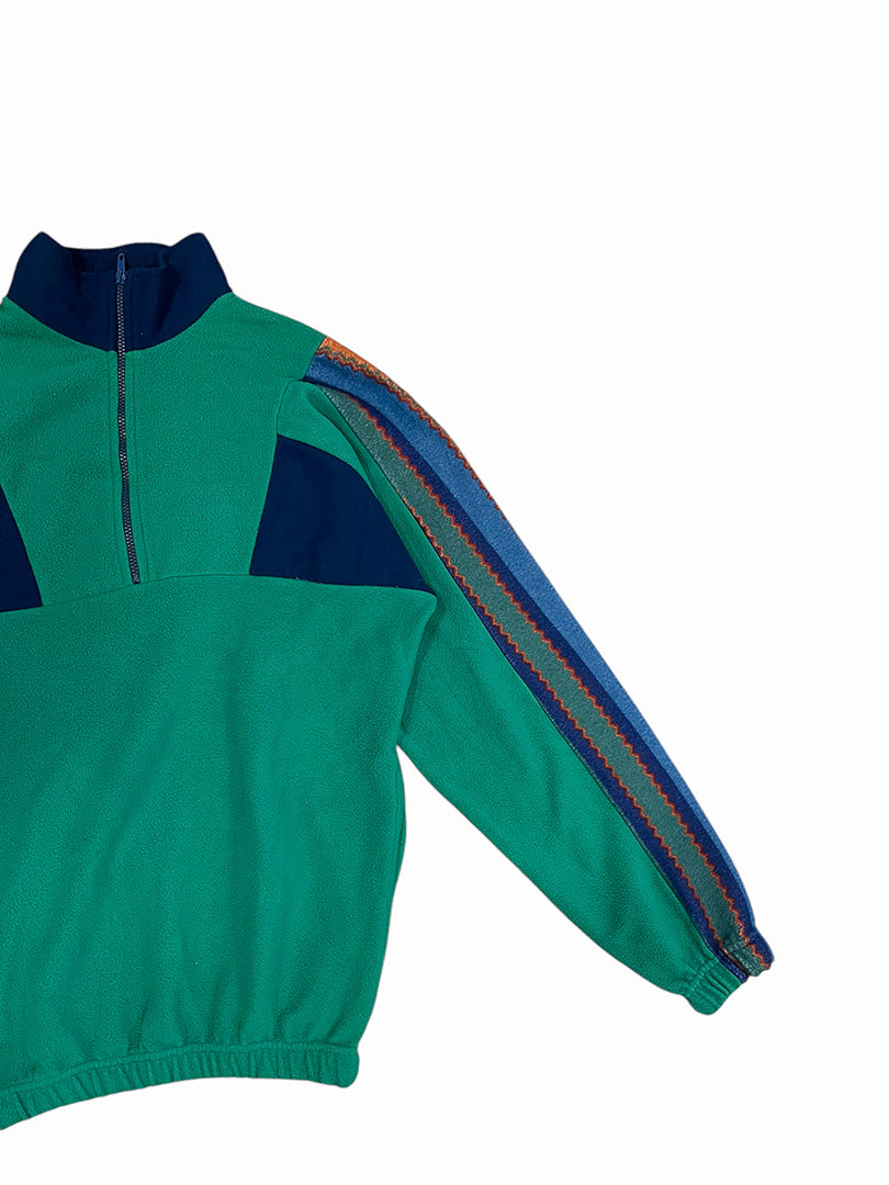 Vintage Fleece Half-Zip Grün L/XL