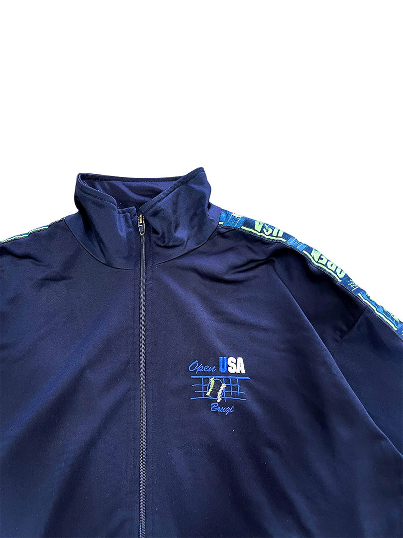 Vintage Trainingsjacke Dunkelblau XL